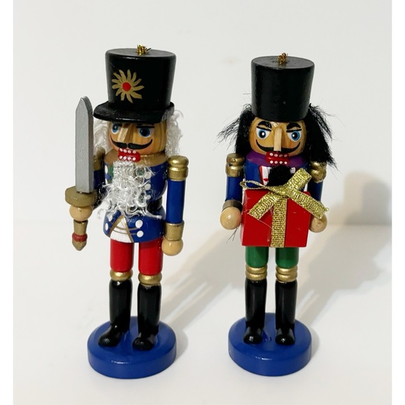 6 Nutcracker Soldier Wooden  Christmas Ornaments - Picture 5 of 7